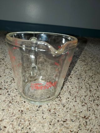 1 Vtg Anchor Hocking 498 Fire - King 16 Oz Glass Measuring Cup 2 - Cup Ounces/cups
