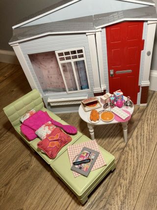 Barbie 2005 Totally Real Folding House With Real Sounds,  Accessories
