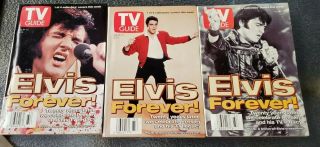 Elvis Presley Forever Collectable Tv Guides August 16 - 22 1997 Set Of 3 Ex Cond