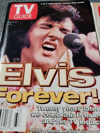 Elvis Presley Forever collectable TV Guides August 16 - 22 1997 set of 3 ex cond 2