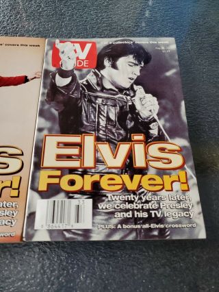 Elvis Presley Forever collectable TV Guides August 16 - 22 1997 set of 3 ex cond 3