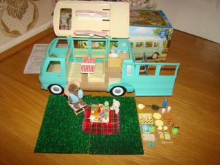 Sylvanian Families Campervan Camper Van,  Accessories Figures Boxed