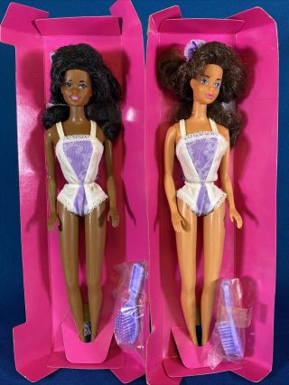 2 Barbie Dolls In Packaging But No Boxes 11.  5 " By Mattel