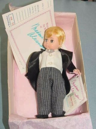 Madame Alexander Doll Groom 488 Box Tag Miniature Showcase 7.  5 " Blonde