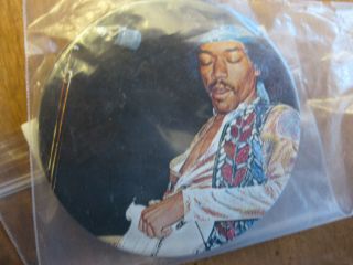Rare Vintage Jimi Hendrix Button 1980