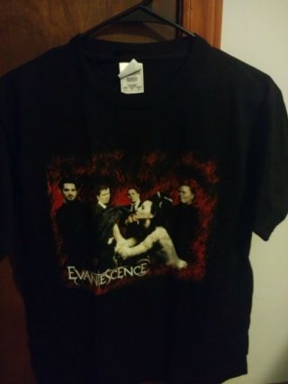 Evanescence T Shirt Youth Size L Rock Band Black