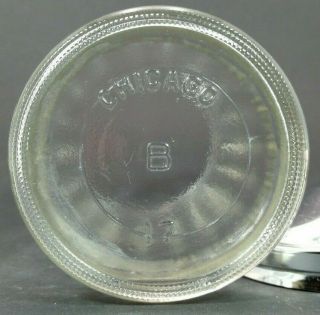 Chicago Glass SUGAR SHAKER Diner Vintage B17 RIBBED DISPENSER optic METAL CAP 2