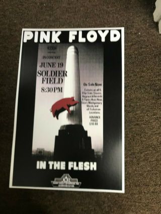 Pink Floyd 1977 Soldier Field Chicago Concert Cardstock Poster 12 " X18 "