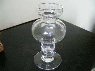 Dartington Glass Vase / Candle / Tealight Holder By Frank Thrower