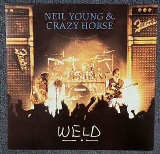 Neil Young & Crazy Horse Weld 1991 Two - Sided Cardboard Promo Poster Flat