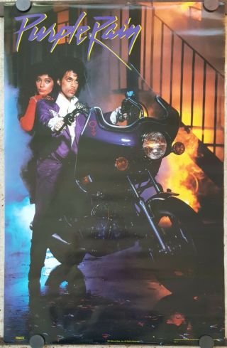 Prince Purple Rain Poster 1984 Approximately 22 " X 35 "