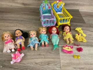 Disney Enchanted Nursery Princess Baby Dolls Cinderella Ariel Jasmine Belle Crib