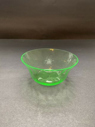 Vintage Uranium Depression Green Glass Bowl Dish Candy Nuts