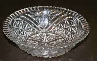 Anchor Hocking Glass Stars And Bars Thousand Line 8 " Serving Bowl 3 Available