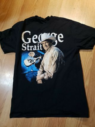 George Strait 2013 - 2014 Concert Tour The Cowboy Rides Away T - Shirt Black Size M