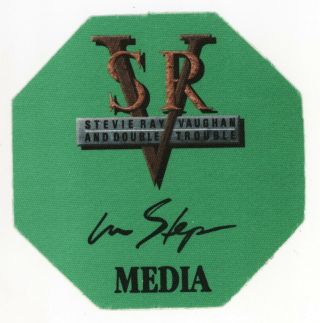 Stevie Ray Vaughan 1989 In Step Tour Green Media Backstage Pass Srv