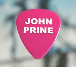 John Prine // Authentic Signature Guitar Pick // Oh Boy Records Pink/white