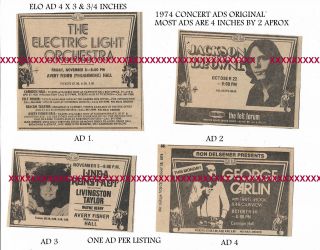 George Carlin 1974 Rare Concert Ad N.  Y.  C.  Newspaper Strong Paper.