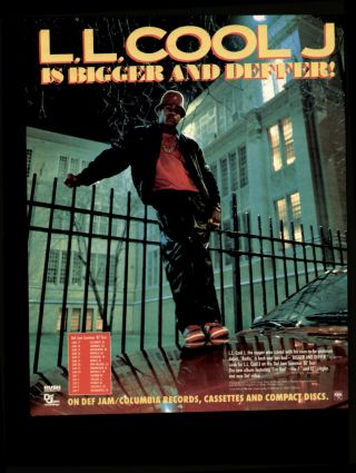 1987 L.  L.  Cool J " Bigger And Deffer " Album & Tour Ad