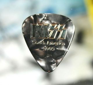 Kiss // Eric Singer 2009 South America Tour Guitar Pick / Gray Pearl/silver Foil