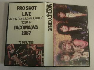 Motley Crue 1987 Girls Girls Girls Tour Tacoma Wa Pro Shot Live Vhs Tape 75 Min