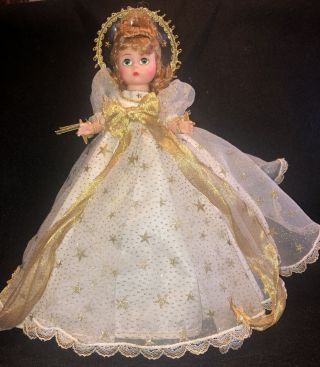 Madame Alexander Heavenly Angel Christmas Tree Topper Ivory Gold Lace