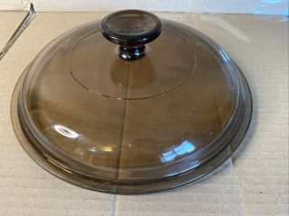 Pyrex V - 25 - C Amber Glass Replacement Lid Corning Ware Vision