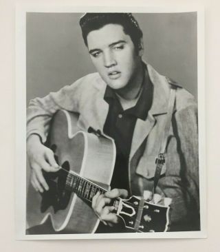 Elvis Presley 8x10 Vintage 40,  Year Old Photo On Set