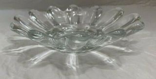 Vintage Mid - Century Modern Clear Art Glass Ashtray Dish