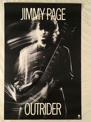 Jimmy Page 1988 Promo Poster Outrider Geffen Records Led Zeppelin
