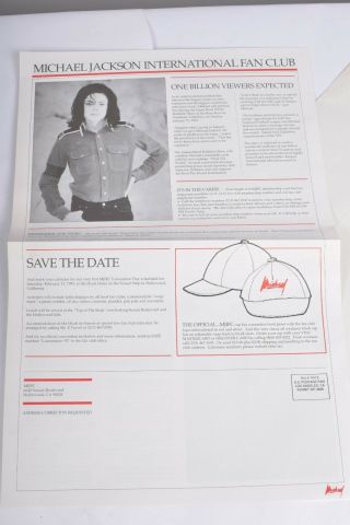 Michael Jackson Fan Club Letter Rare Fans Item More At The Back 2 Pages