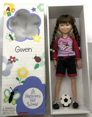 American Girl Hopscotch Hill Gwen Doll Soccer Player Jointed 16 " Doll Retired