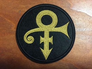 Prince The Artist Love Symbol Golden Logo Patch - Embroidered Iron On Patch 3 "