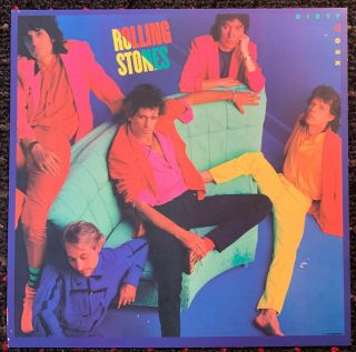 Rolling Stones Dirty Work 12x12 Square Promo Poster Flat 2sided 1986