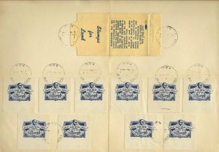 Very Rare Israel Judaica 1948 Kkl Stamp Booklet Leon Blum Colony - Safed A232