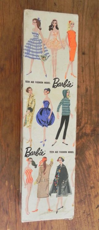 Vintage Orig Barbie Brunette Ponytail Gay Parisienne Box Only Stock 850 C1959