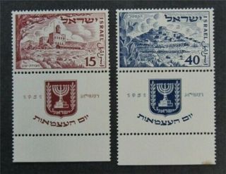 Nystamps Israel Stamp 46.  47 Og H $40 N20y1332