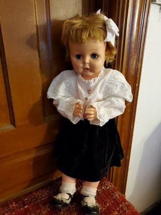 1964 Horsman 27 Inch Thirsty Walker Doll Tb 26 W/2 Outfits