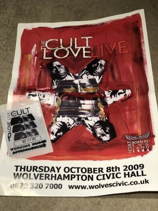 The Cult Gig Poster And Pass