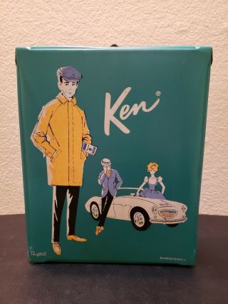 1962 Ken Doll Wardrobe Carrying Case And Clothes Vintage