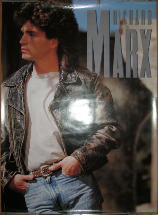 Richard Marx In Leather Jacket,  1989 Emi Promotional Poster,  24x36,  Ex