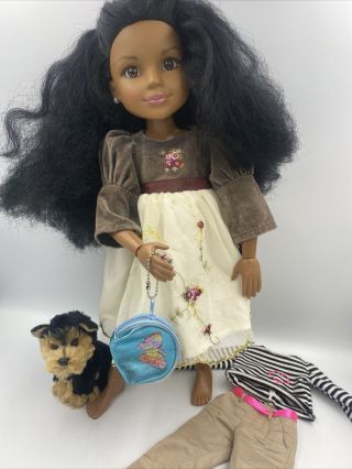 Mga Entertainment Best Friend Club Brown Hair Doll Articulated Legs Arms Clothes