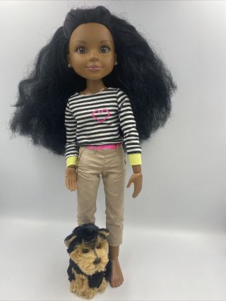MGA Entertainment Best Friend Club brown hair Doll Articulated Legs Arms Clothes 2