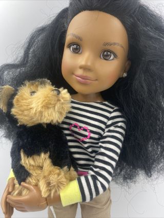 MGA Entertainment Best Friend Club brown hair Doll Articulated Legs Arms Clothes 3
