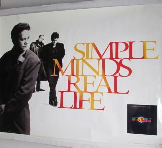 Simple Minds Real Life 1991 24x36 " Promo Cd Store Poster [p88]