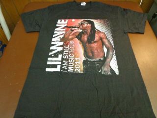 LIL Wayne I ' m Still Music Black Concert Shirt 2011 Rick Ross Hip Hop Large W4 3