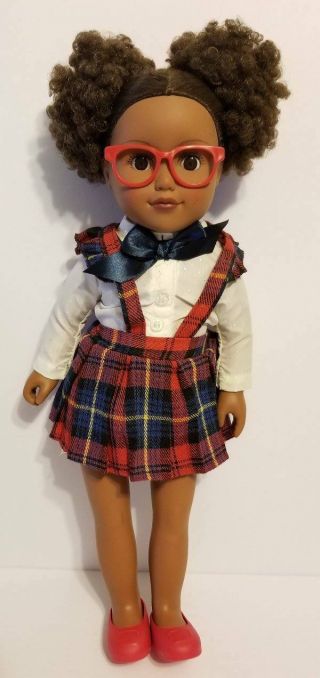 2013 Cititoy My Life 18 " Doll Black African American Glasses School Girl