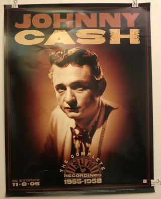 Johnny Cash Complete Sun Recordings 2005 17 " X 22 " Promo Poster Rare Good Cond
