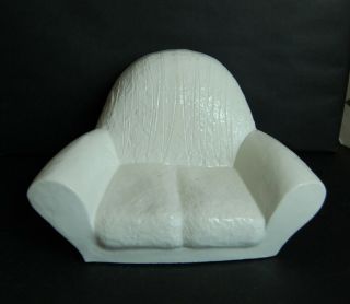Poupee Millet Ceramic Doll Chair Signed Pablo 91 White