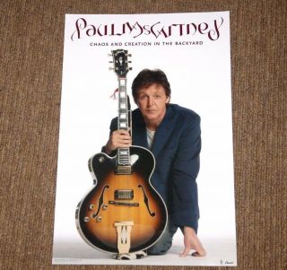 Paul Mccartney Promo Poster " Chaos And Creation In The Backyard " 2005 17 " X 11 "